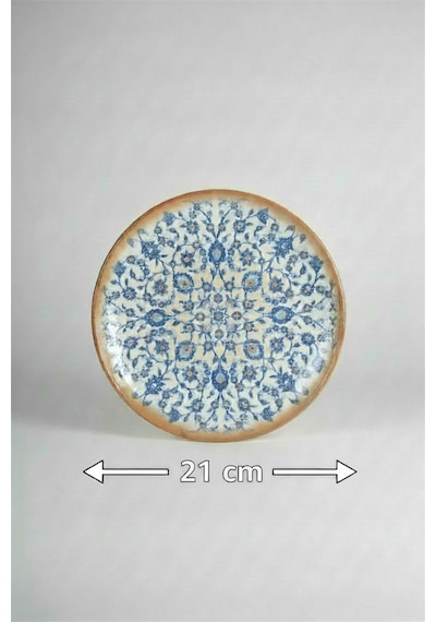 12'li Valencia Servis Tabak 21cm Dijital Tiara-a Rinart Krem