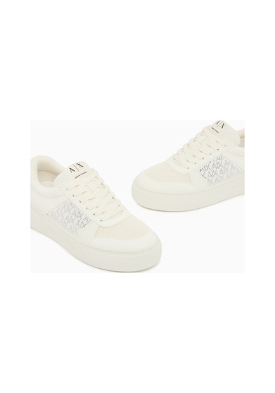 Armani Exchange Xw002788af23057 Kurt Microsuede+ Kadın Ayakkabı Beyaz
