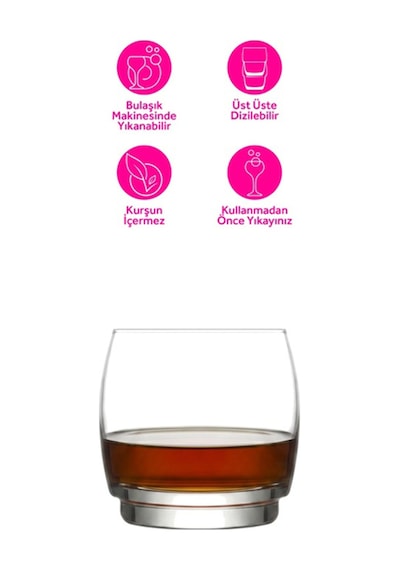 Lav Lune Cam Viski Bardağı 6'lı 325 ml (Meşrubat/Kokteyl Bardağı )