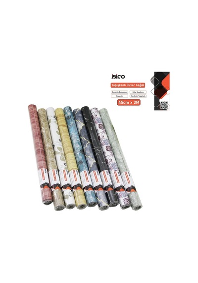 İbico İ13-071 Mix Desenli Kendinden Yapışkanlı Folyo Duvar Kağıdı 3m X 45cm Diğer