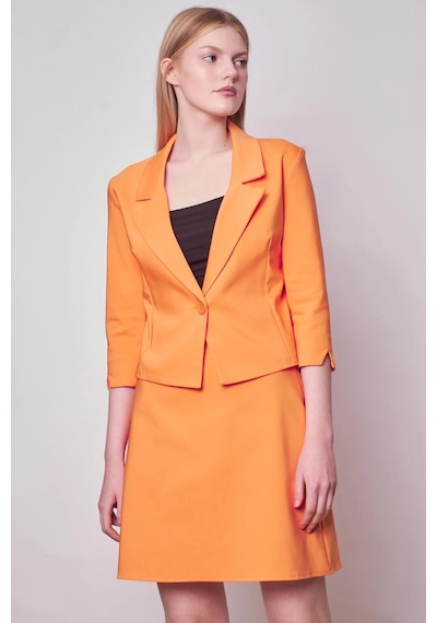 Kadın Yakalı Kapri Kollu Kolu Yırtmaçlı Hafif Likralı Kumaş Kısa Blazer Ceket Etek Jument 100083 -mango Mango Kadın Yakalı Kapri Kollu Kolu Yırtmaçlı Hafif Likralı Kumaş Kısa Blazer Ceket Etek Jument 100083 -mango Mango