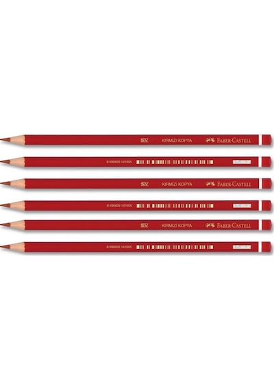 Faber Kırmızı Renkli Kurşun Kalem 1410 6 Lı Paket 1131410000