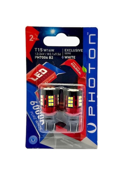 Photon Ampul T15 W16w 12-24v 39 Led Exclusive 2'li Blister - Pht Ph7006 B2