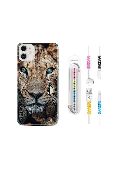Apple Uyumlu iPhone 13 Mini Kılıf Kablo Koruyuculu Flowers Leon 2 1342