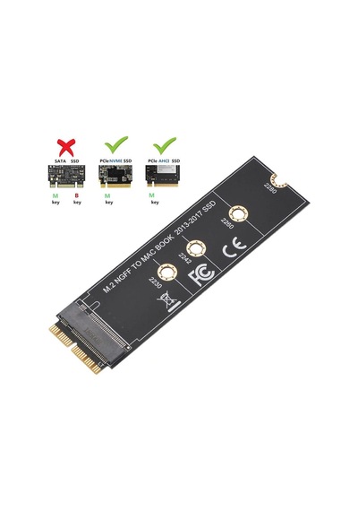 Apple Uyumlu MacBook M.2 Nvme Ssd 2013 2017 Ssd Çevirici A1465- A1398 - A1502 Ssd Çevirici