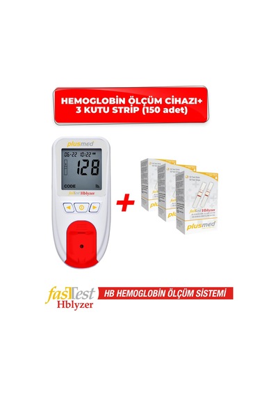 Fasttest Hblyzer Hemoglobin Ölçüm Cihazı ve 3 kutu strip