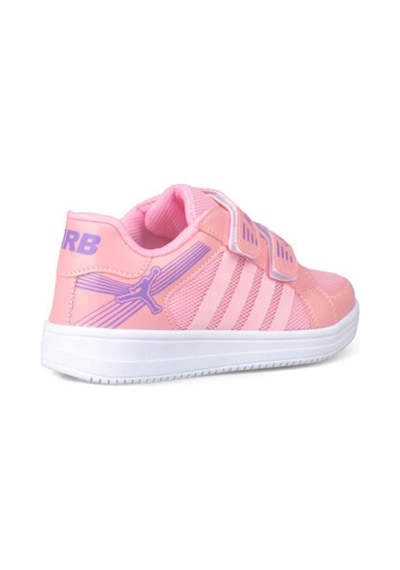 North Blue Pembe - Nort Blue Çocuk Düz Taban Ortopedik Cırtlı Spor Ayakkabı Pembe