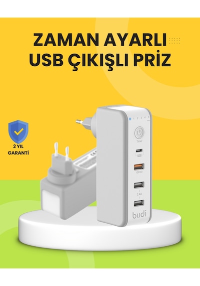 Hızlı - 985 - Şarj Destekli Zaman Ayarlı Usb - Ece-umay - Şarj Adaptörü
