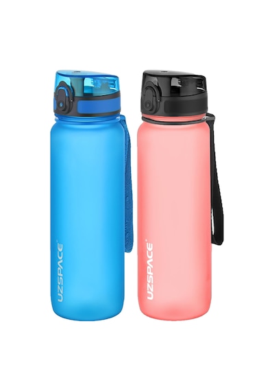 Uzspace 2'li Tritan Matara Seti 800 Ml 14 Farklı Renk Seçeneği Fiftyfifty-3053seta Mavi - Pudra