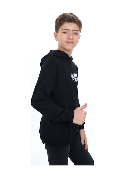 Toontoy Erkek Çocuk Nakışlı Sweatshirt Siyah