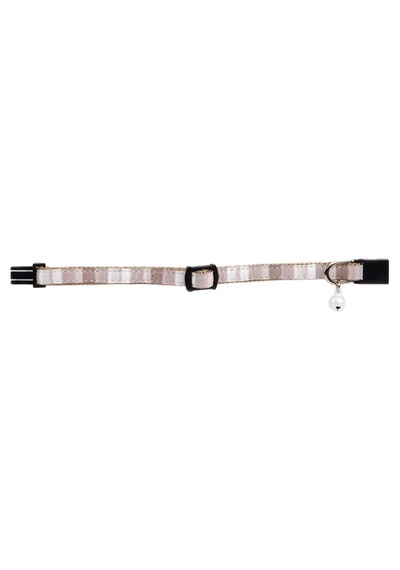 Yavru Kedi Boyun Tasması, Zilli, Bej, 16-32cm