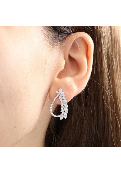 Effective Diamond Işıltı Buklesi Gümüş Küpe