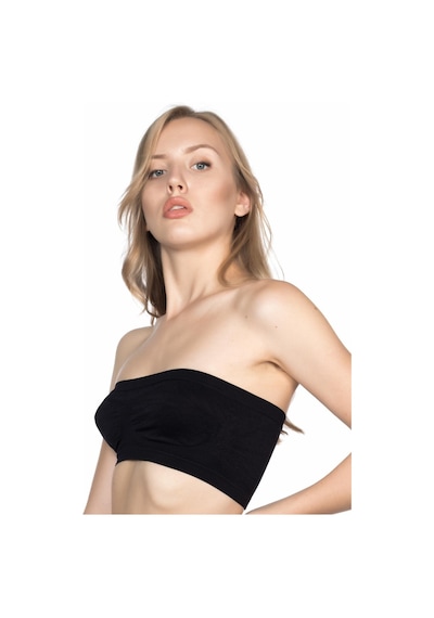 Moon Wear Siyah Mı Emay 4002 Soft Straplez Büstiyer Siyah