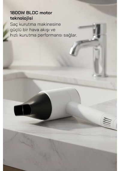 Sinbo Shd-1705 Bldc Saç Kurutma Makinesi - Beyaz 1800w Güç, 3 Isı Ayarı, Soğuk Üfleme