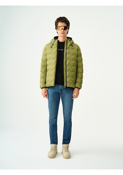 Regular Fit Erkek Mont Yeşil