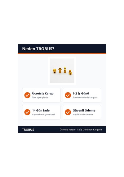 Trobus 4'lü Sibop Kapağı Alüminyum Yıldız Desenli Set Gold