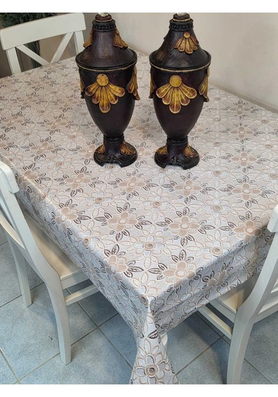 Ithal Pvc Muşamba - Desenli Silinebilir Masa Örtüsü 07nl4c Kahverengi