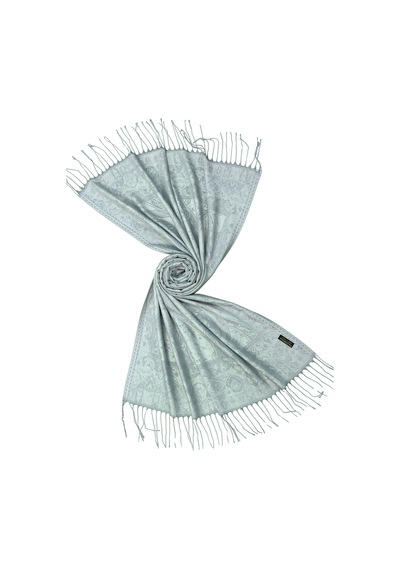 Mim Eşarp Kalın Kışlık Paşmina Şal 75x190 Cm Gümüş