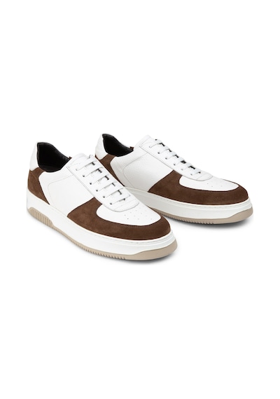 Deery Hakiki Deri Kahverengi Erkek Sneaker Ayakkabı - 01965Mkhve02 Kahverengi