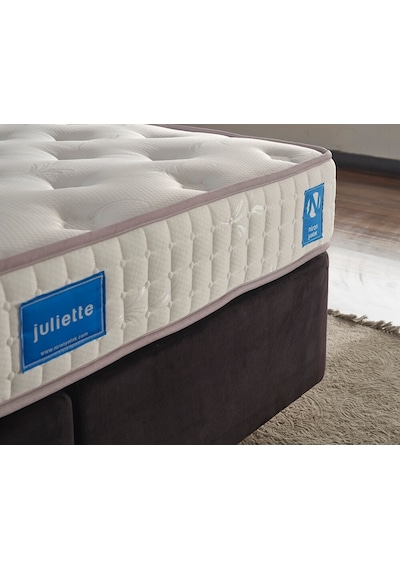 Nironyatak Niron Juliette 100 x 200 CM Cm Tek Kişilik Lüks Yatak Seti - Siyah Kum