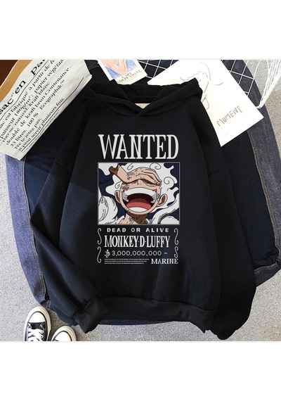Luffy Gear 5 Wanted Kapşonlu Sweatshirt