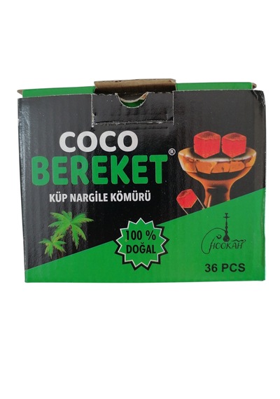 Coco Bereket Küp Nargile Kömürü 36'lı