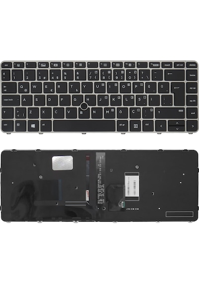 Hp Uyumlu 819877-141, 836308-141, V151526ek1 Tr Klavye Tr Işıklı Siyah - Gümüş Çerçeveli
