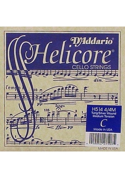 D'addario H514 Helicore Tek Çello Do C Teli 4/4 Güçlü Projeksiyon Ve Net Artikülasyon Üstün Bas Cevabı Ve Uzun Ömürlü Çelik Çekirdek