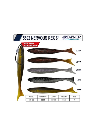 Owner 5592 Nervous Rex 150mm