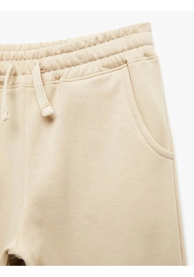 Koton Beli Bağcıklı Şardonlu Jogger Bej Erkek Çocuk Eşofman Altı 6wkb40010tk Bej