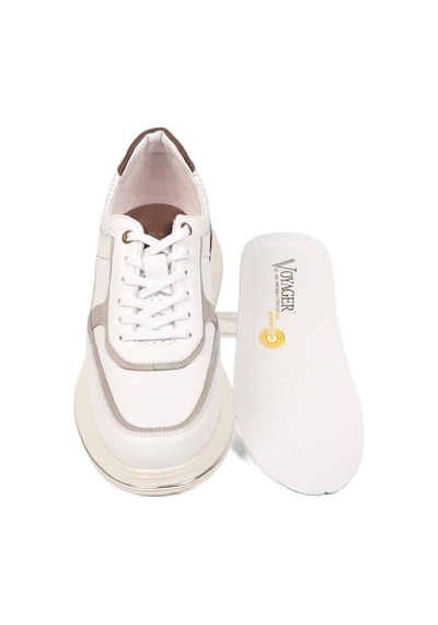 Voyager Beyaz Hakiki Deri Erkek Sneaker Konforlu Hafızalı Taban Casual Ayakkabı M692 M