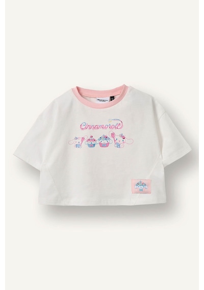 Defacto Cınnamoroll Oversıze Penye Tişört Kız Bebek H0678a526smer105 Ekru-er105