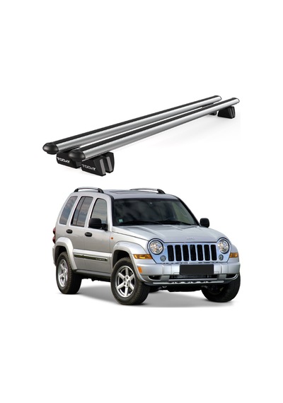 Pençe Jeep Cherokee Kj 2001-2008 Uyumlu Gri Ara Atkı Port Bagaj Tavan Barı