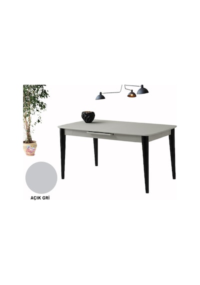 60x100 Ortadan Açılır Mdf Mutfak,salon,yemek Odası Masası Gri