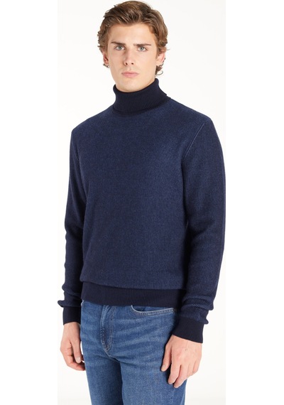 Ted Baker Lacivert Erkek Balıkçı Yaka Standart Kazak Tbmrkw1068
