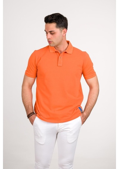 Taş Yıkama Regular Fit Lacost Kumaş Polo Yaka Pamuklu Erkek T-Shi