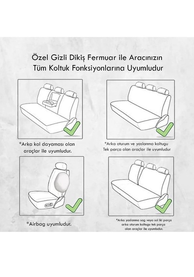 Oto Koltuk Kılıf Bej Siyah