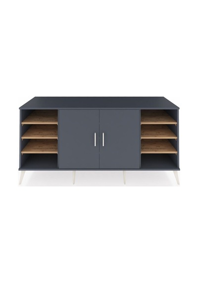 Kronos Konsol 9 Raflı 2 Kapaklı 176x59x83 Antrasit-antrasit/çam Antrasit/çam Kronos Konsol 9 Raflı 2 Kapaklı 176x59x83 Antrasit-antrasit/çam Antrasit/çam