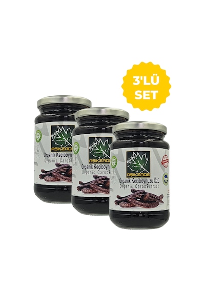 Aşıkzade Organik Keçiboynuzu Özü 370 Ml 3'lü Set