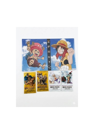 Cantex Tech One Piece Card Game Booster 2 White+2 Yellow Pack 4 Paket Trading Cards - 40 Kart +albüm2