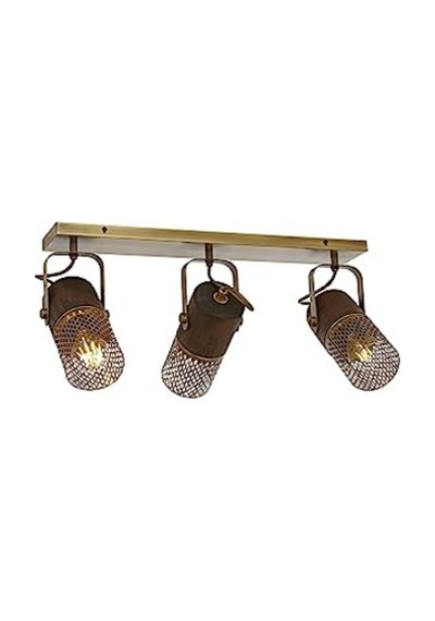 Ar-60265-3ey Eskitme Kaplama Modern Avize E27 Metal Ahşap 60x30cm 01G Taba