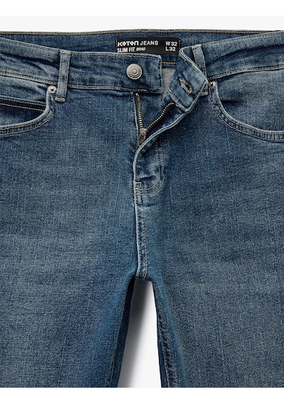 Koton Pamuklu Normal Bel Slim Fit Jean Pantolon - Brad Jean Orta İndigo 6sam40140nd İndigo Koton Pamuklu Normal Bel Slim Fit Jean Pantolon - Brad Jean Orta İndigo 6sam40140nd İndigo