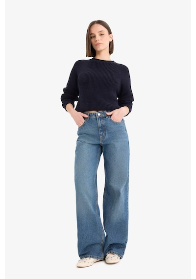 Defacto Coool Regular Fit Bisiklet Yaka Triko Kazak L2567az25wnnv215 Lacivert