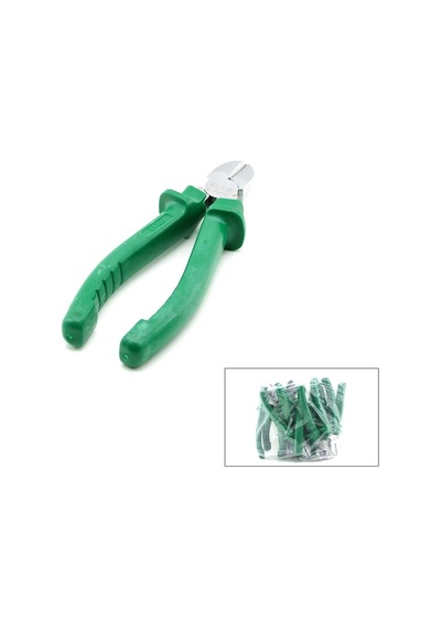 Özel Üretim El Aleti Tamirat Kablo Kesme Atölye Ergonomik 6 İnç Yan Keski - 160 Mm - Yeşil Saplı