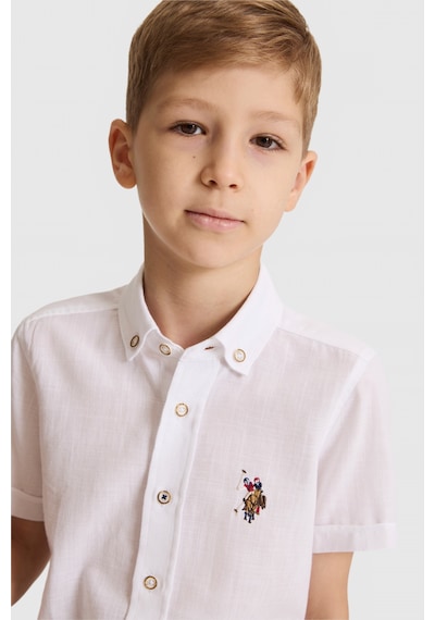 U.S. Polo Assn. Erkek Çocuk Beyaz Gömlek Kısa Kollu 50320261-vr013