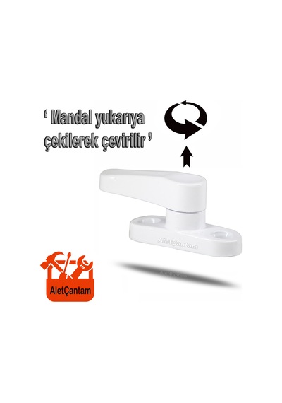 Pvc Çocuk Emniyet Mandalı Beyaz metal-zamak 1 Adet