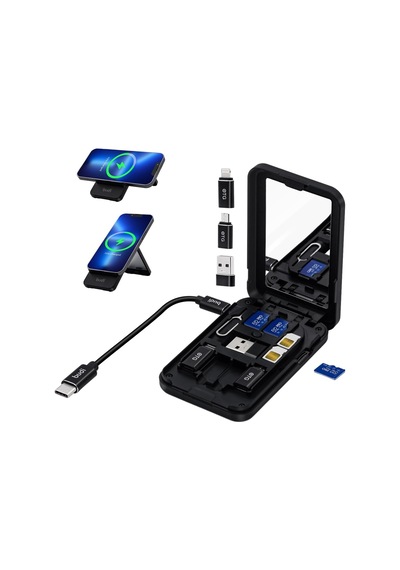Microcase AL4377 14in1 15 W Kablosuz Şarjlı Kart Okuyuculu Kutu