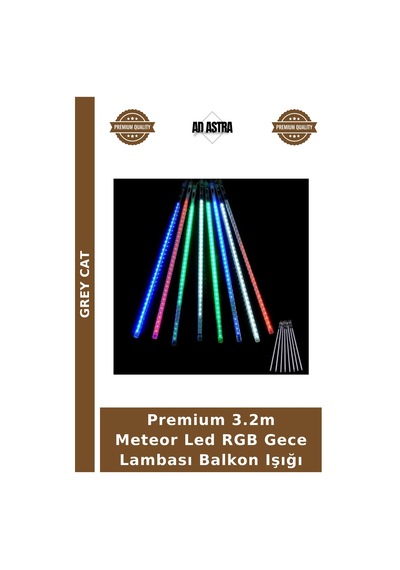 Premium 3.2m Meteor Led Rgb Gece Lambası Balkon Işığı