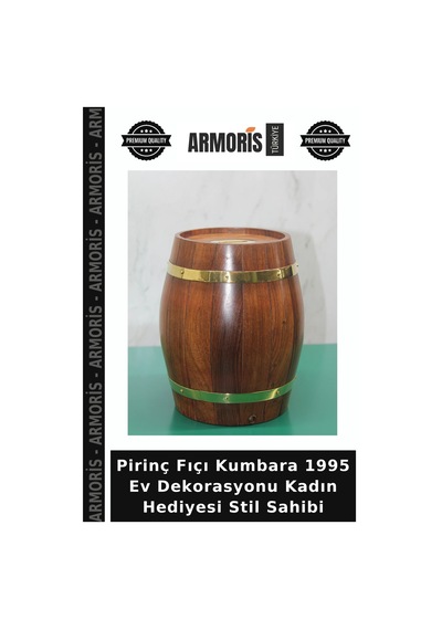 Pirinç Fıçı Kumbara 1995 Ev Dekorasyonu Kadın Hediyesi Stil Sahibi