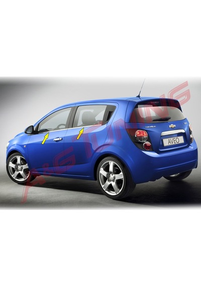 Chevrolet Aveo Hb Krom Cam Çıtası 2011 Üzeri Paslanmaz Çelik N11.4242